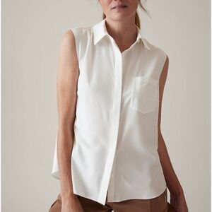 Athleta Everlasting White Tank Top Size L